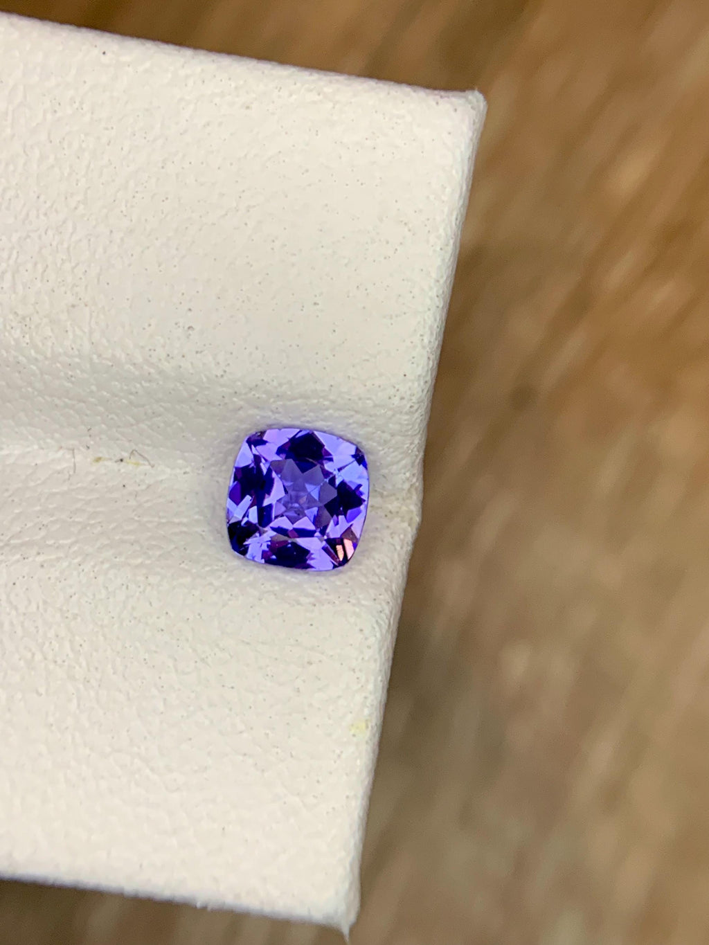Certified 0.83 Carat Cushion Cut Tanzanite: Violet-Blue Loose Gemstone