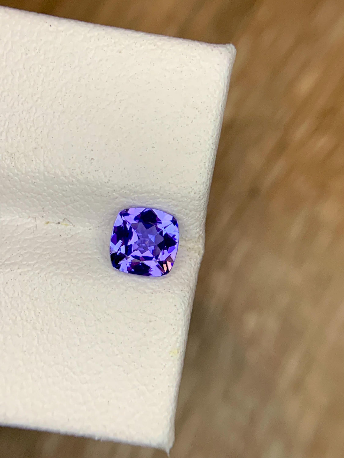 Certified 0.83 Carat Cushion Cut Tanzanite: Violet-Blue Loose Gemstone