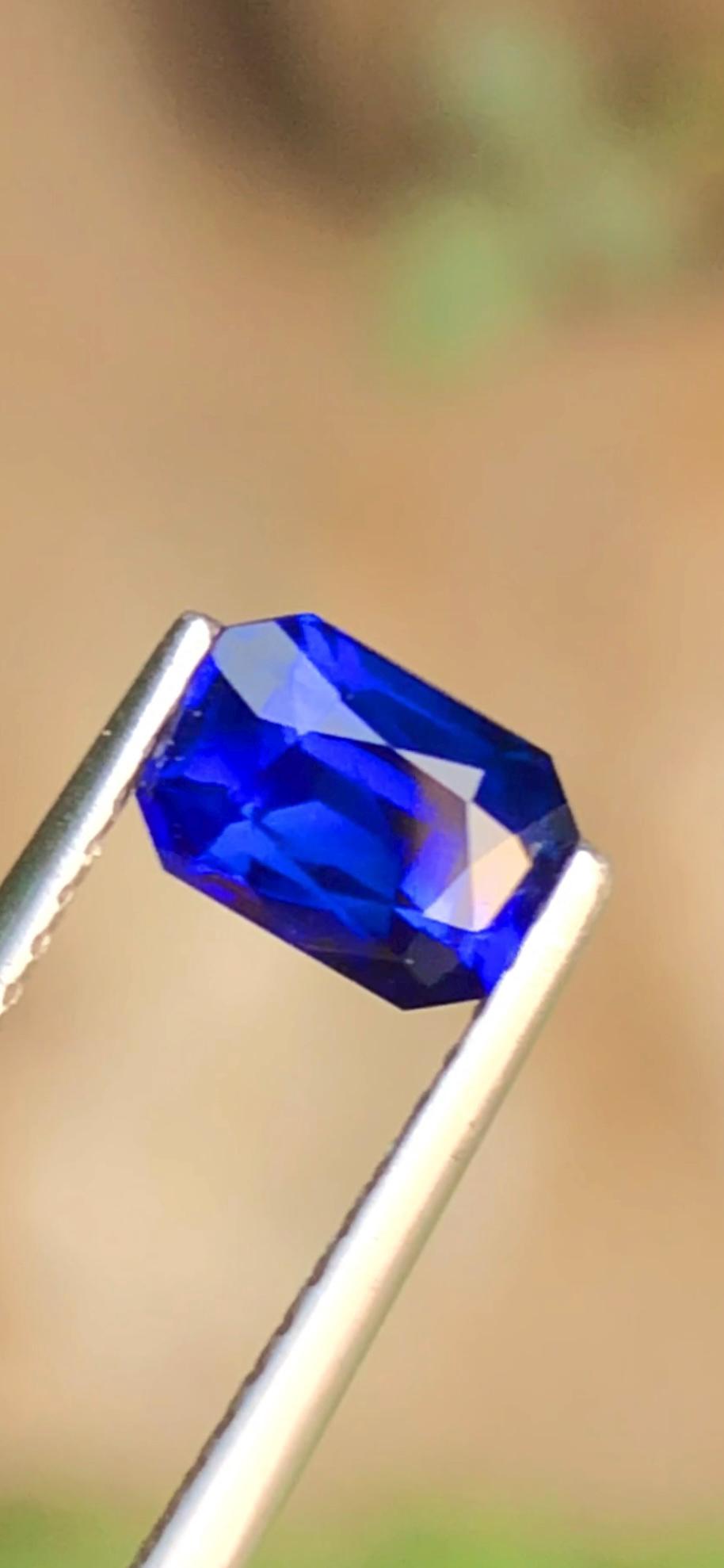 Royal Blue Sapphire 1.06ct Cushion Cut Madagascar – Certified Faceted Gemstone