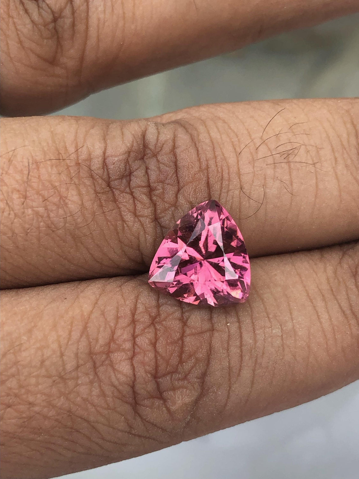 Natural Pink Tourmaline Gemstone: 5.00 CT Trillion Cut, Afghanistan Origin
