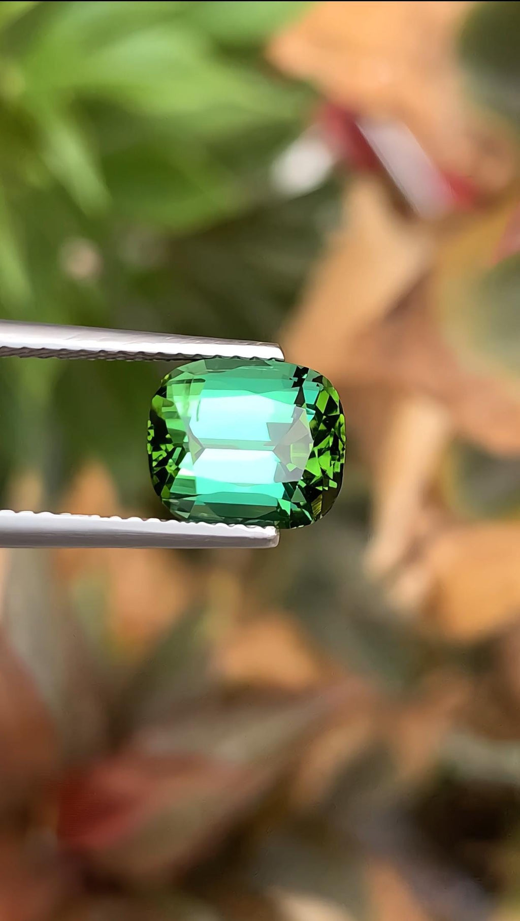 Natural Blue-Green Tourmaline Gemstone – Cushion Cut, 3.00 Carats (Afghanistan)