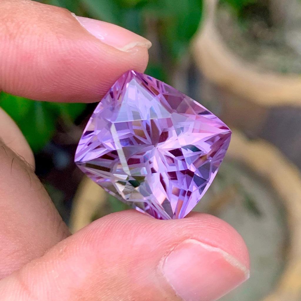 Amethyst 28.90ct Fancy Cut from Brazil – Rich Purple Collector’s Gemstone