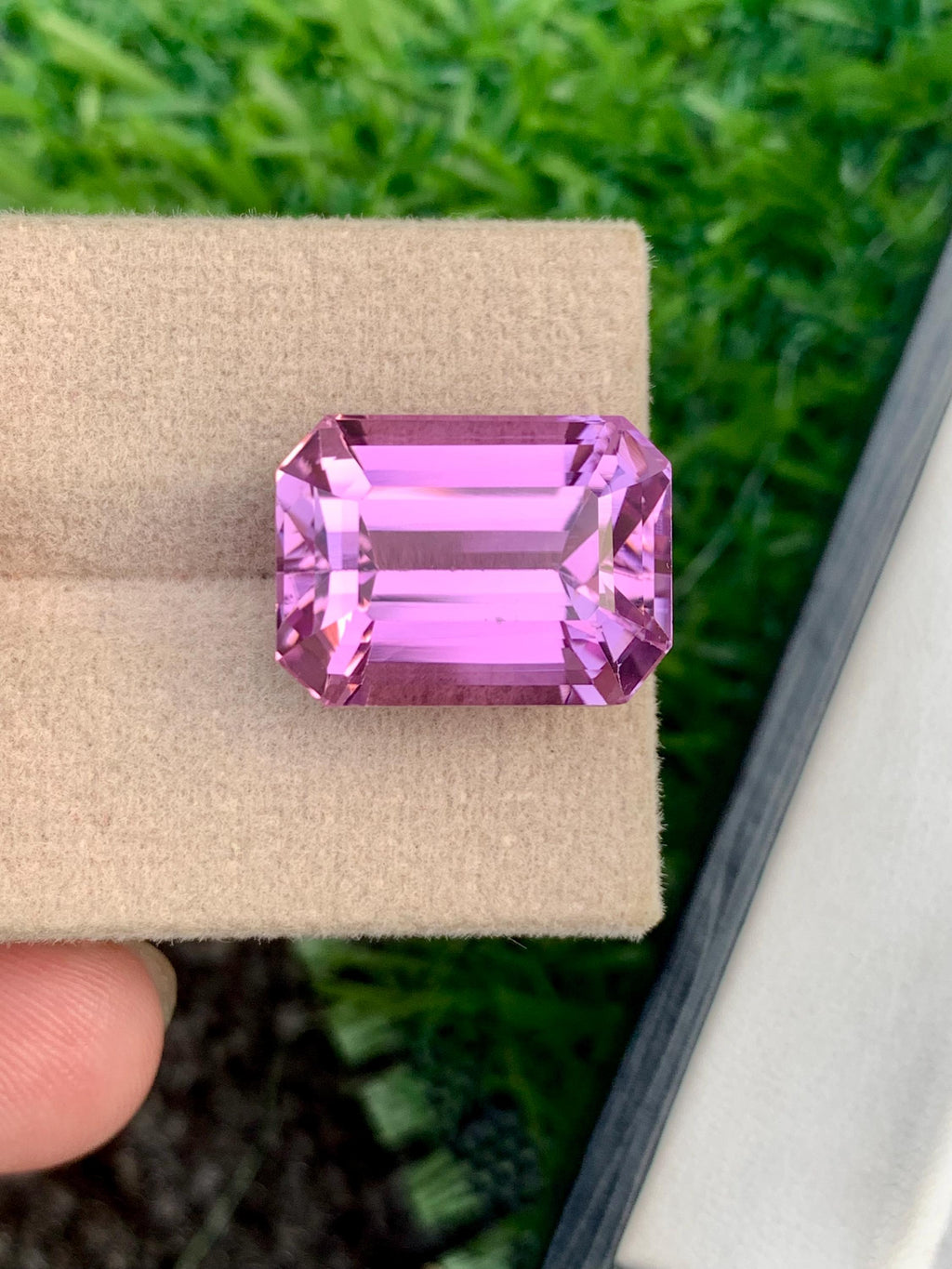 Emerald Cut Pink Kunzite Gemstone: 20.60 CT October Birthstone
