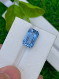 Santa Maria Aquamarine Gemstone: 4.80 CT Emerald Cut Ring Stone