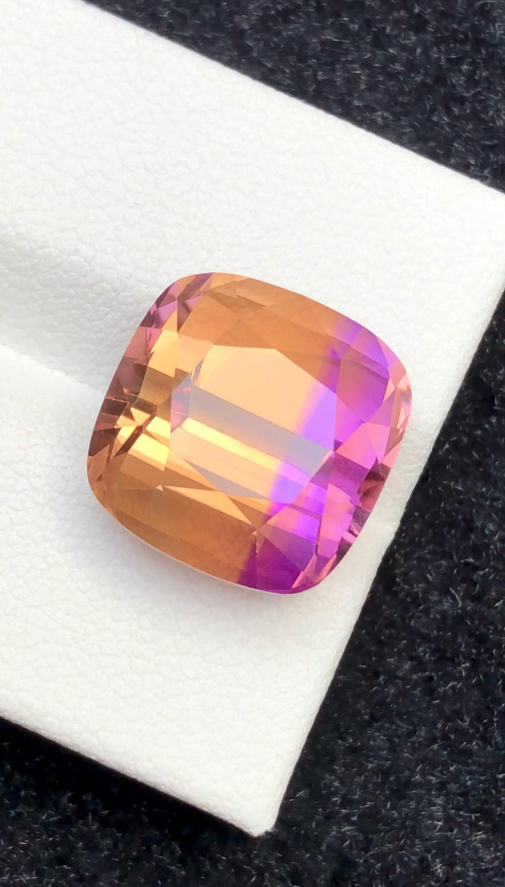 Bi-Color Ametrine 11.70 ct Cushion Cut – Gemstone from Brazil