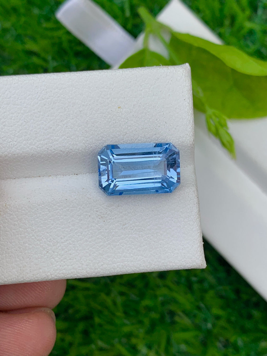 Santa Maria Aquamarine Gemstone: 4.80 CT Emerald Cut Ring Stone