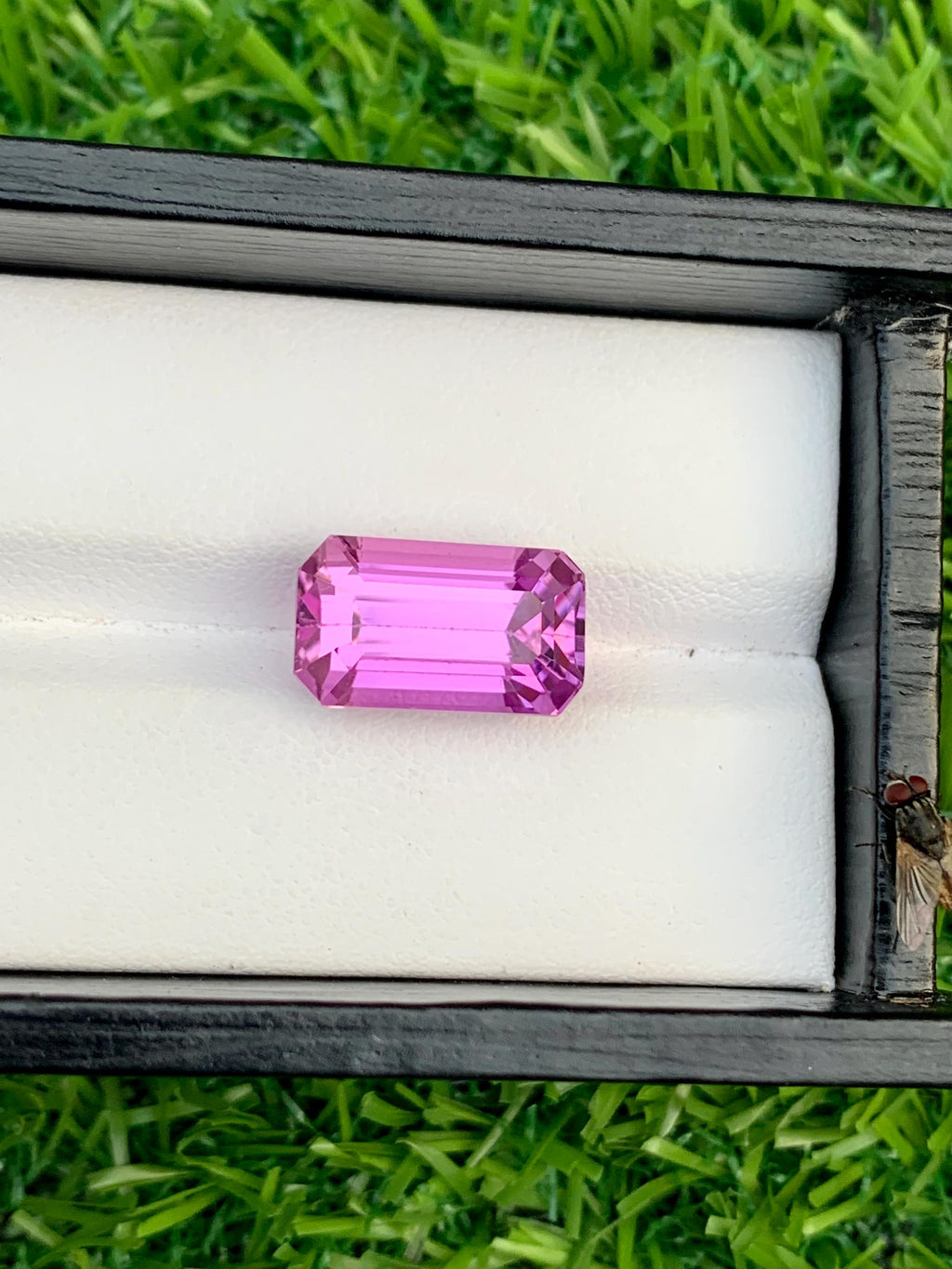 Emerald Cut Pink Kunzite Gemstone: 11.50 Carat, Afghanistan Origin