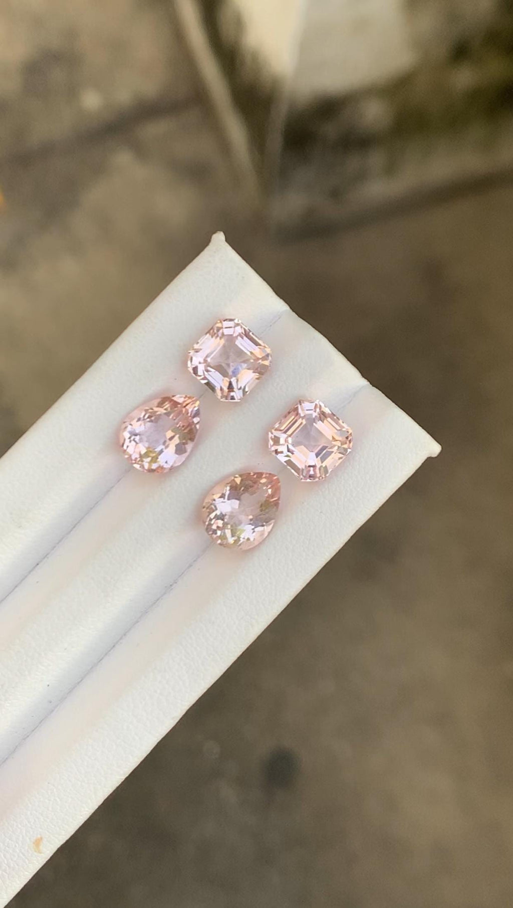 Natural Pink Morganite Set: Oval & Cushion Cut Gems, 9.77 Carats