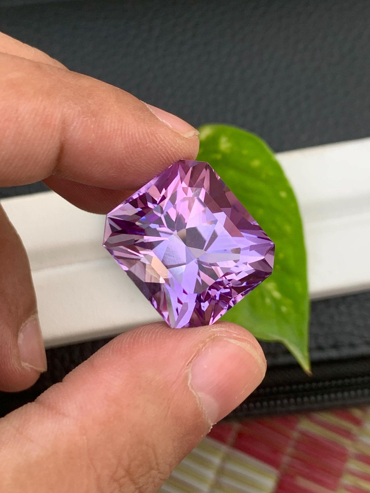 Fancy Precision Flower Cut Amethyst Loose Gemstone -41.80  Carats