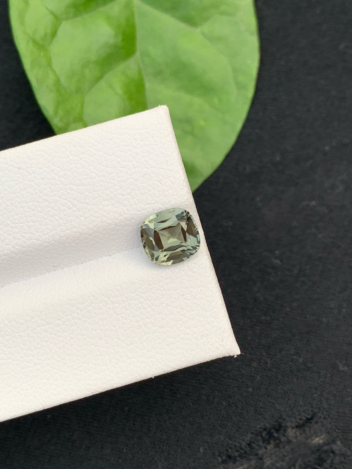 Teal Green Tourmaline Gemstone: 1.60 Carat Cushion Cut