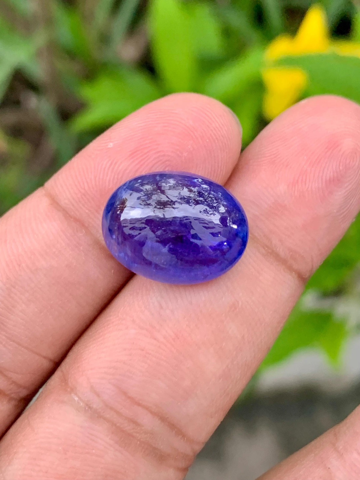 AAA Tanzanite Cabochon: 14.52 Carat Loose Gemstone - December Birthstone