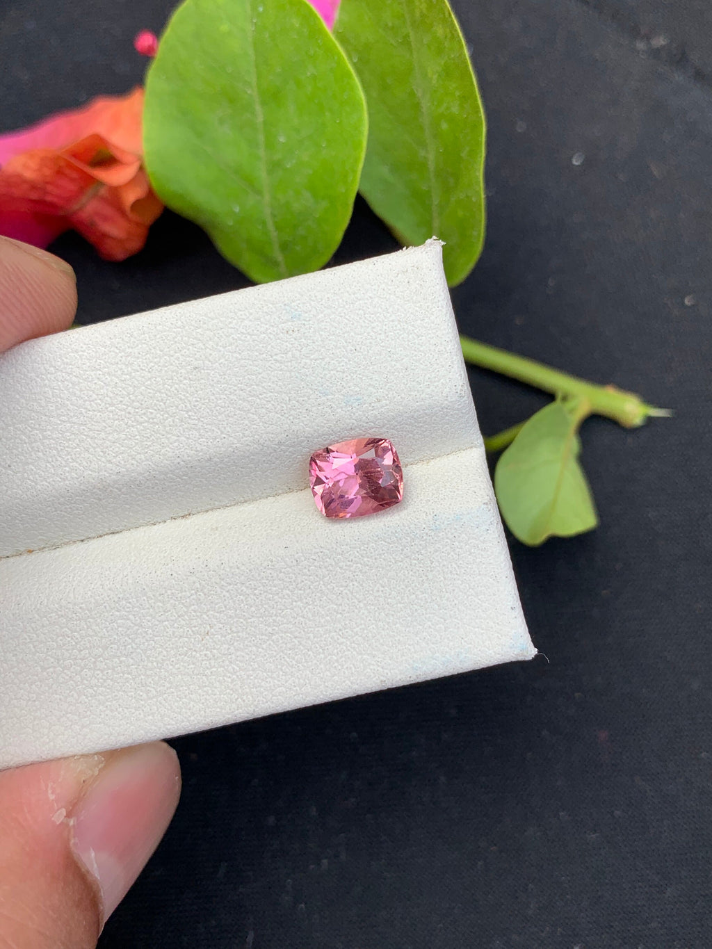 Sweet Pink Tourmaline Gemstone: 1.30 Carat Cushion Cut Loose Gem