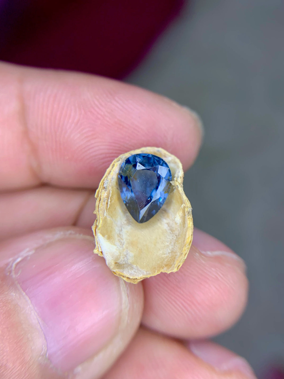 Royal Blue Spinel Gemstone: Pear Shape Faceted Loose Stone, 1.65 CT