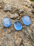Pure Blue Color Aquamarine Beryl Cabochon Gemstones matching set - 34.30 Carats
