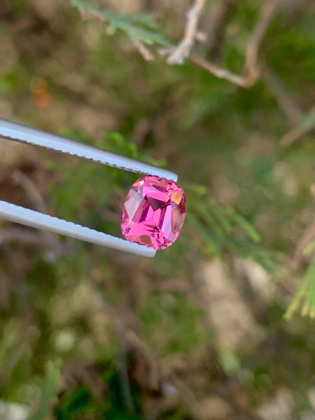 Pink Tourmaline Gemstone: 1.90 CT Cushion Cut, October Birthstone