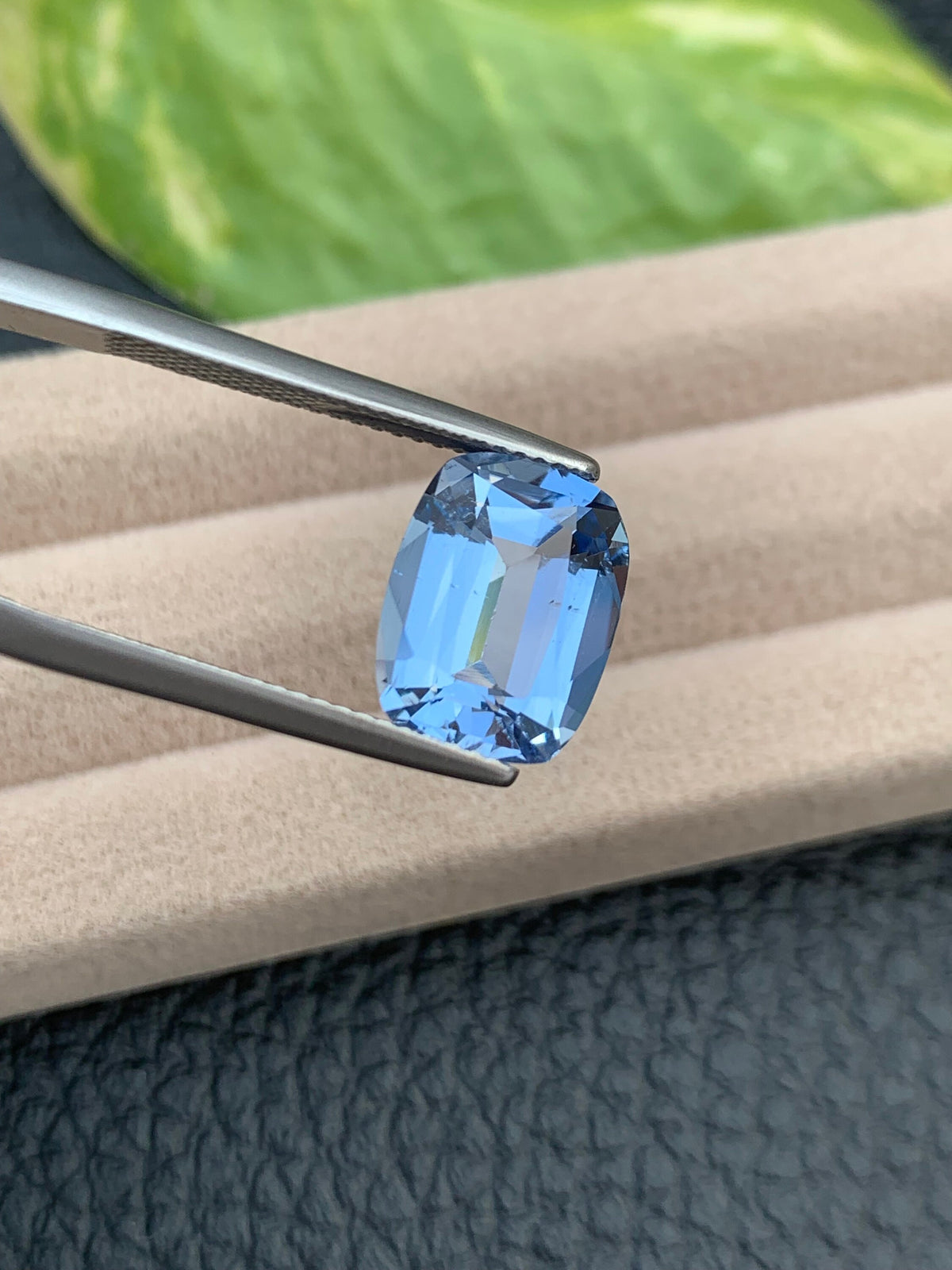 Santa Maria Aquamarine Gemstone: 4.80 CT Deep Blue Cushion Cut