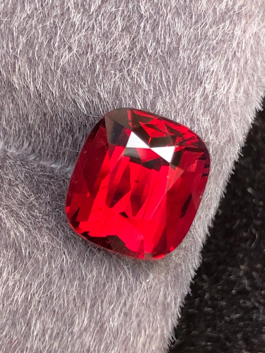 Reddish Rhodolite Garnet Cushion Cut 5.18 ct from Tanga Mine Tanzania