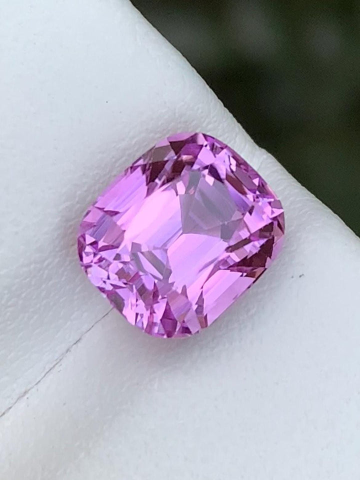 Pink Kunzite 4.65 CT Faceted Cushion Cut Stone From Afghanistan