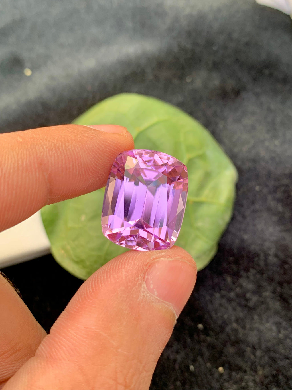 Natural Pink Kunzite Gemstone: 31.05 CT Faceted Cushion Cut