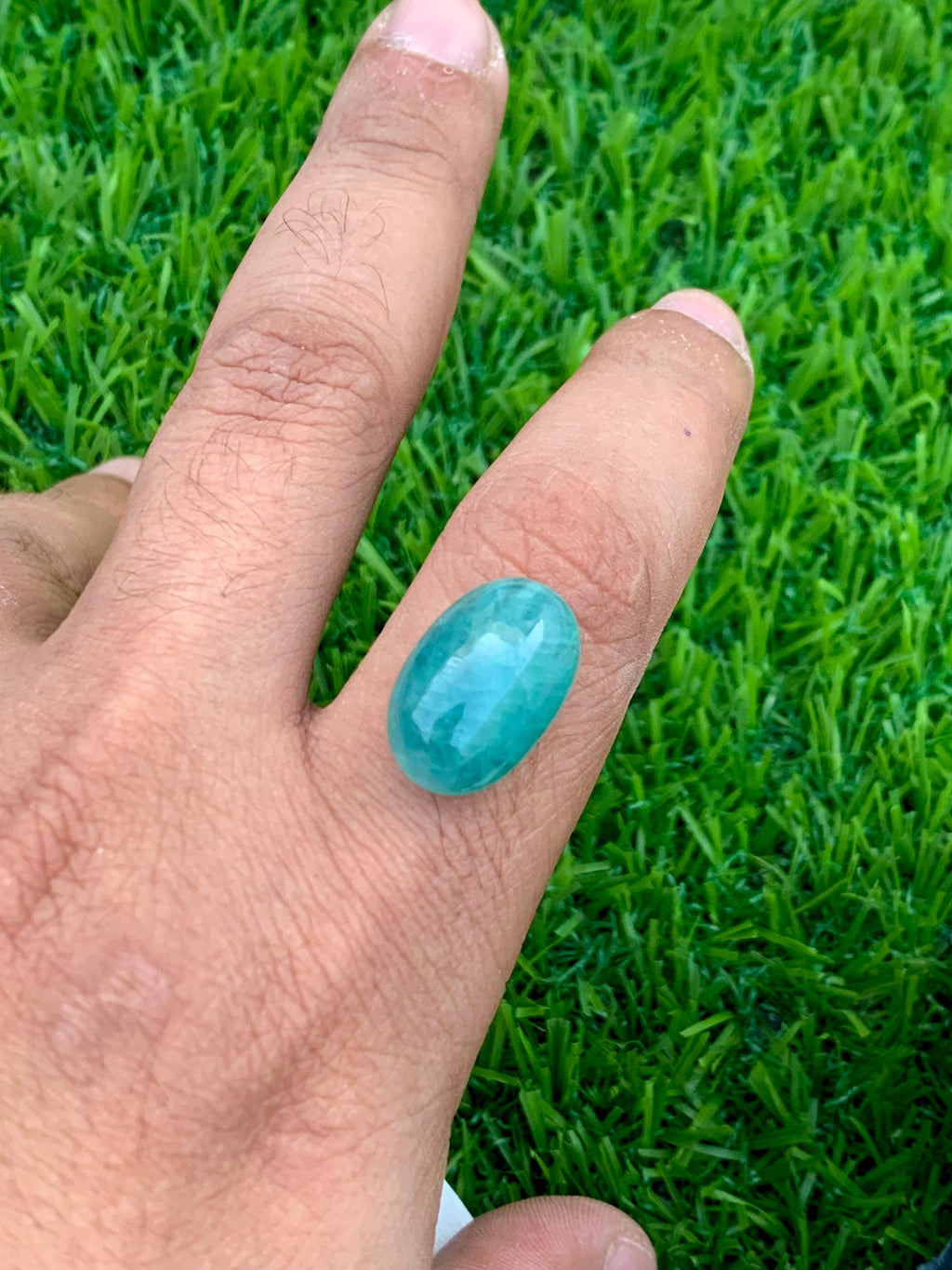 Grandidierite Gemstone Cabochon: Rare Bluish-Green Jewelry Stone, 11.60 CT