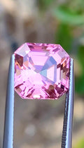 Pink Tourmaline Gemstone: 6.30 CT Asscher Cut Loose Stone