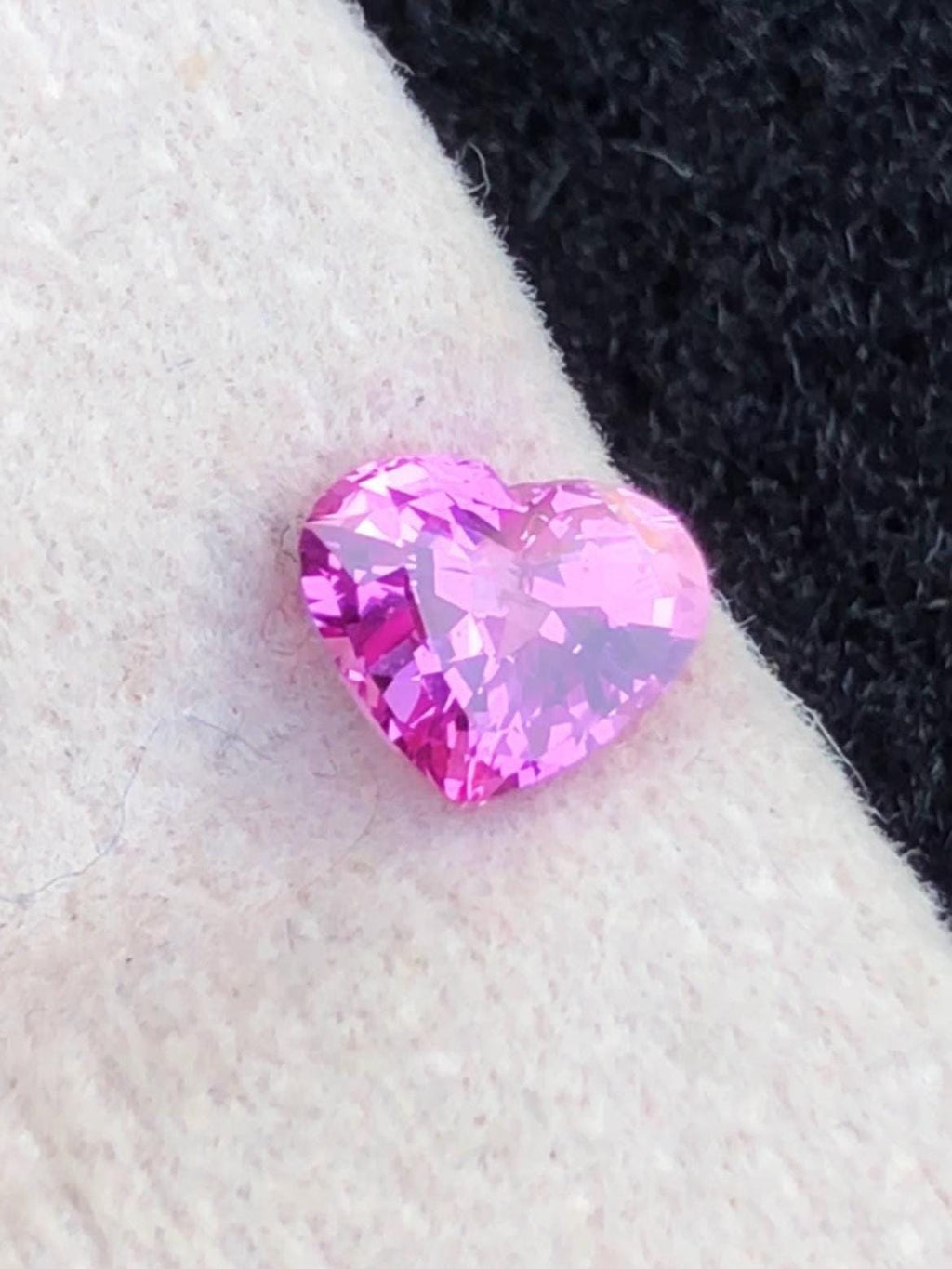 Pink Sapphire 1.07ct Heart Cut Madagascar Certified No-Heat