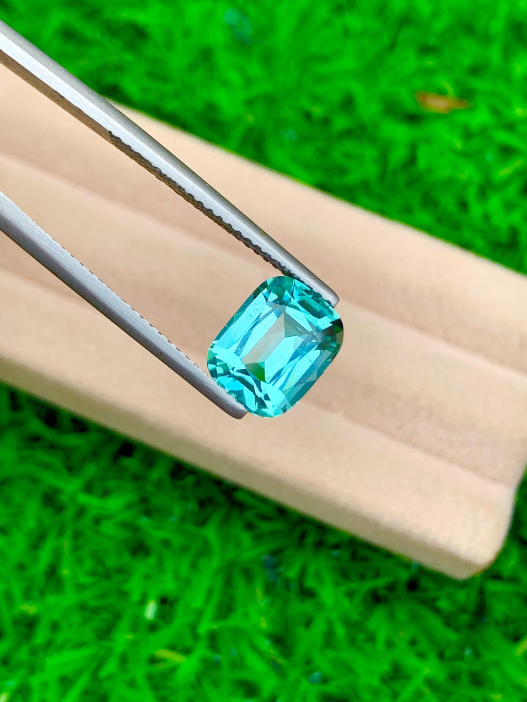 Paraiba Tourmaline Gemstone: 3.05 CT Cushion Cut, Fine Quality