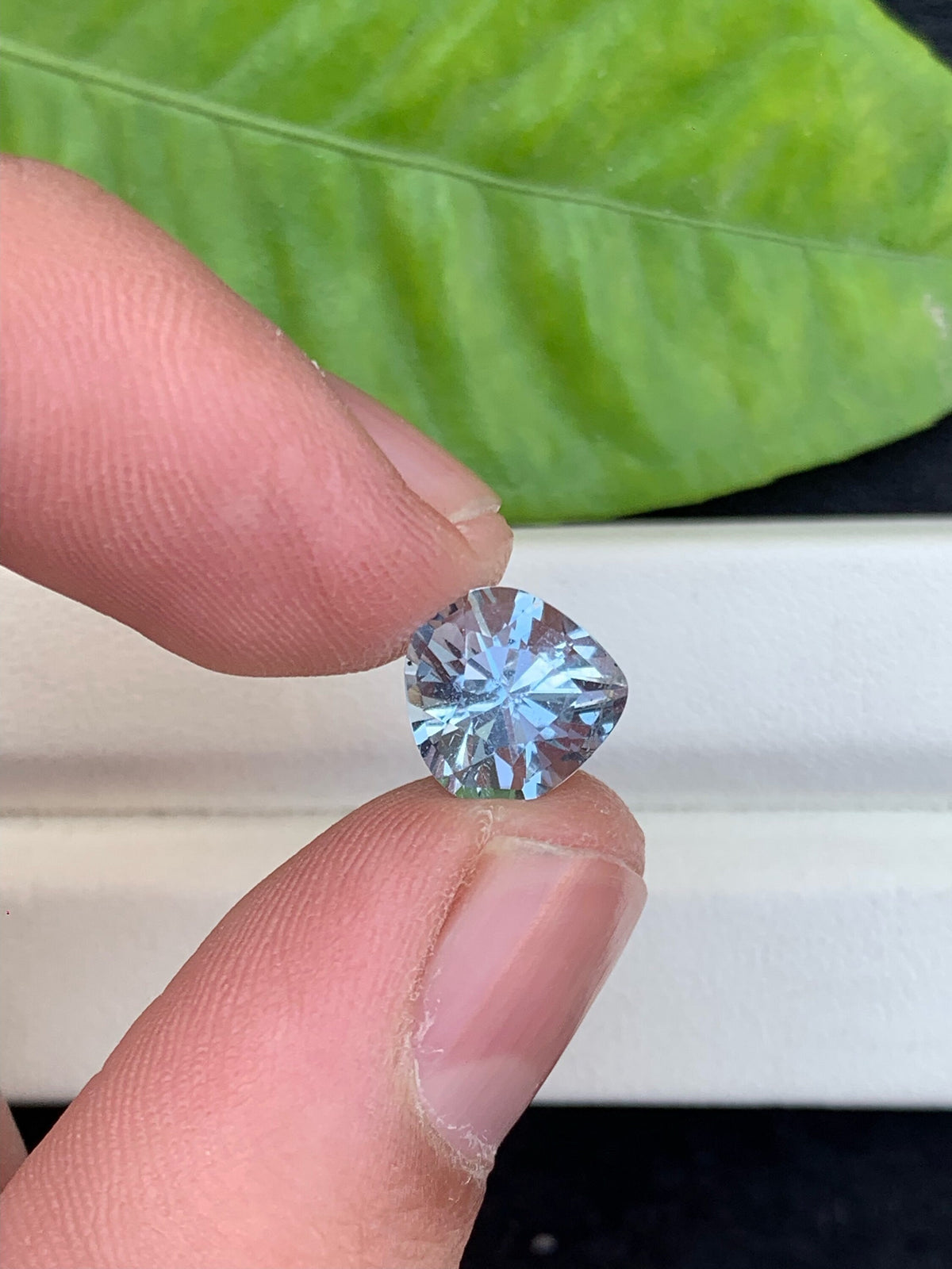 Santa Maria Aquamarine Stone: 3.60 Carat Trillion Cut Gemstone