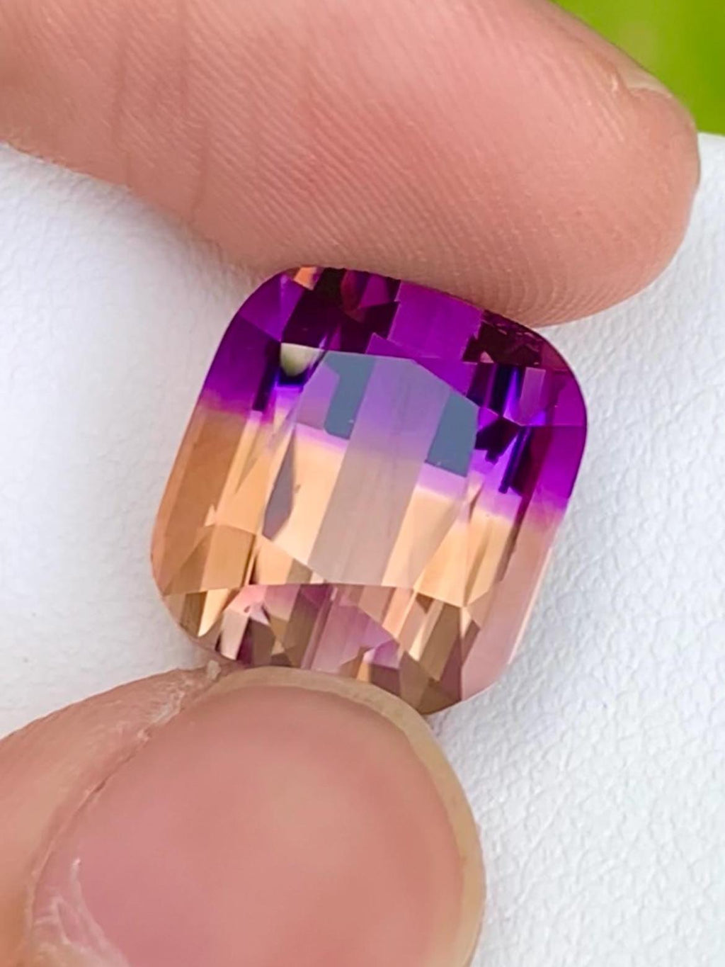 Ametrine 12.80ct Cushion Cut – Bi-Color Collector Gem from Brazil