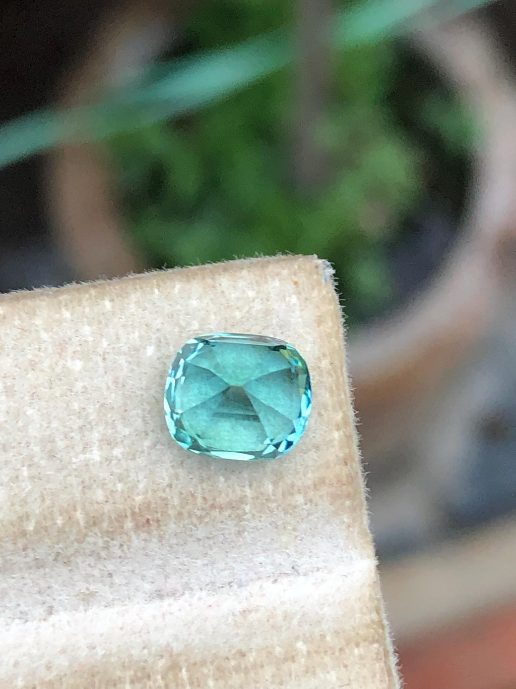 Pure Lagoon Color Tourmaline Cushion Cut – 1.95 Carat from Afghanistan