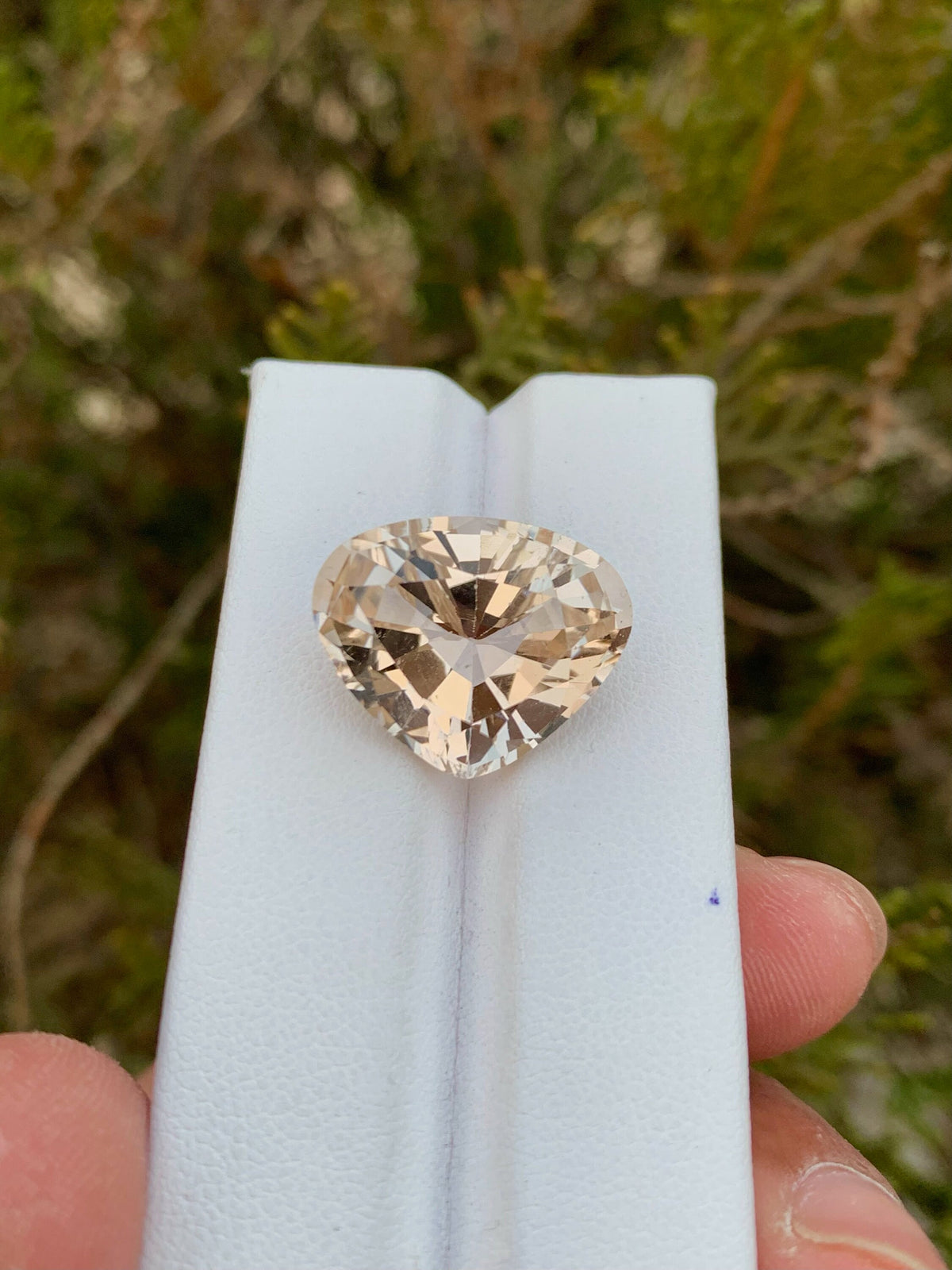 22.20 CT Unheated Imperial Topaz Gemstone: Fancy Trillion Cut