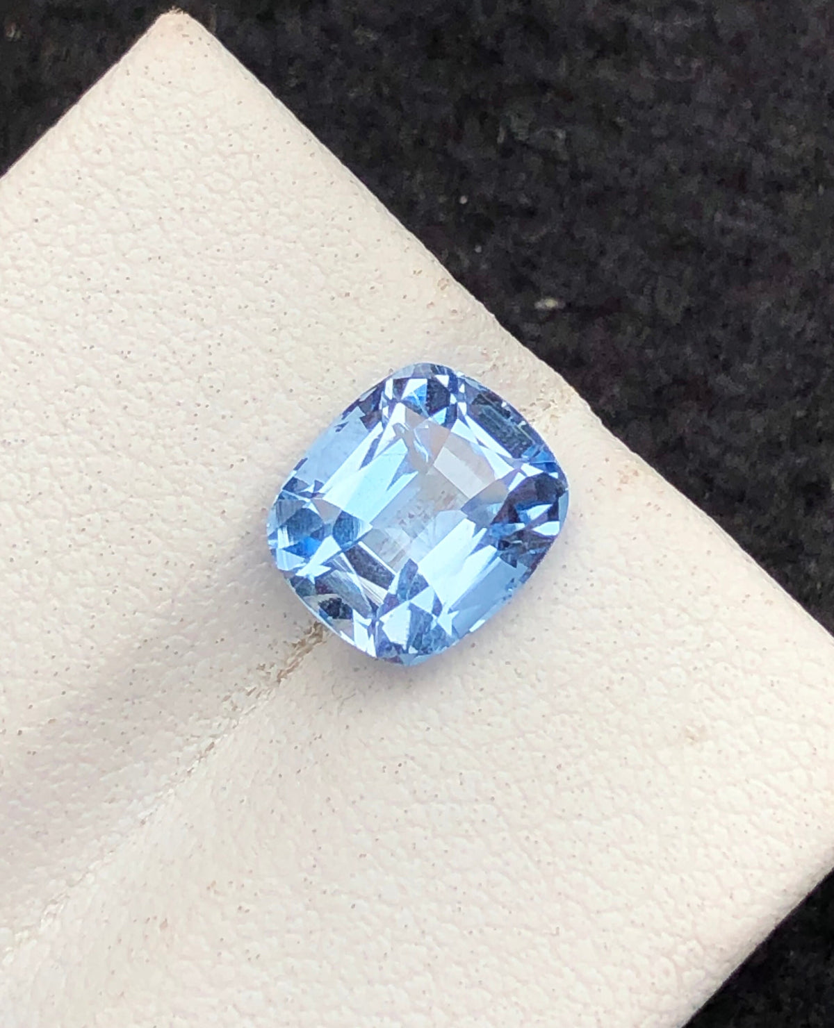 Santa Maria Aquamarine Gemstone: 2.80 CT Faceted Cushion Cut