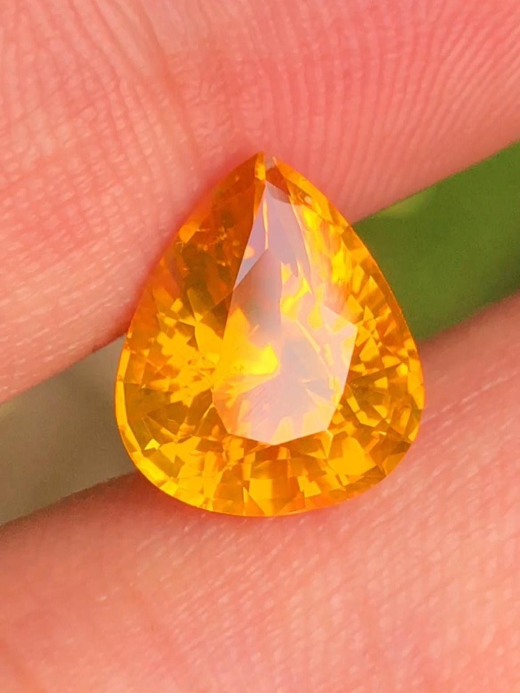 Vivid Yellow Sapphire 5.00ct Pear Cut Madagascar