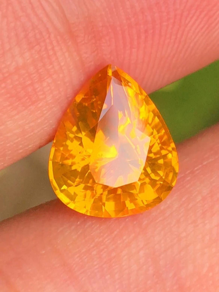Vivid Yellow Sapphire 5.00ct Pear Cut Madagascar