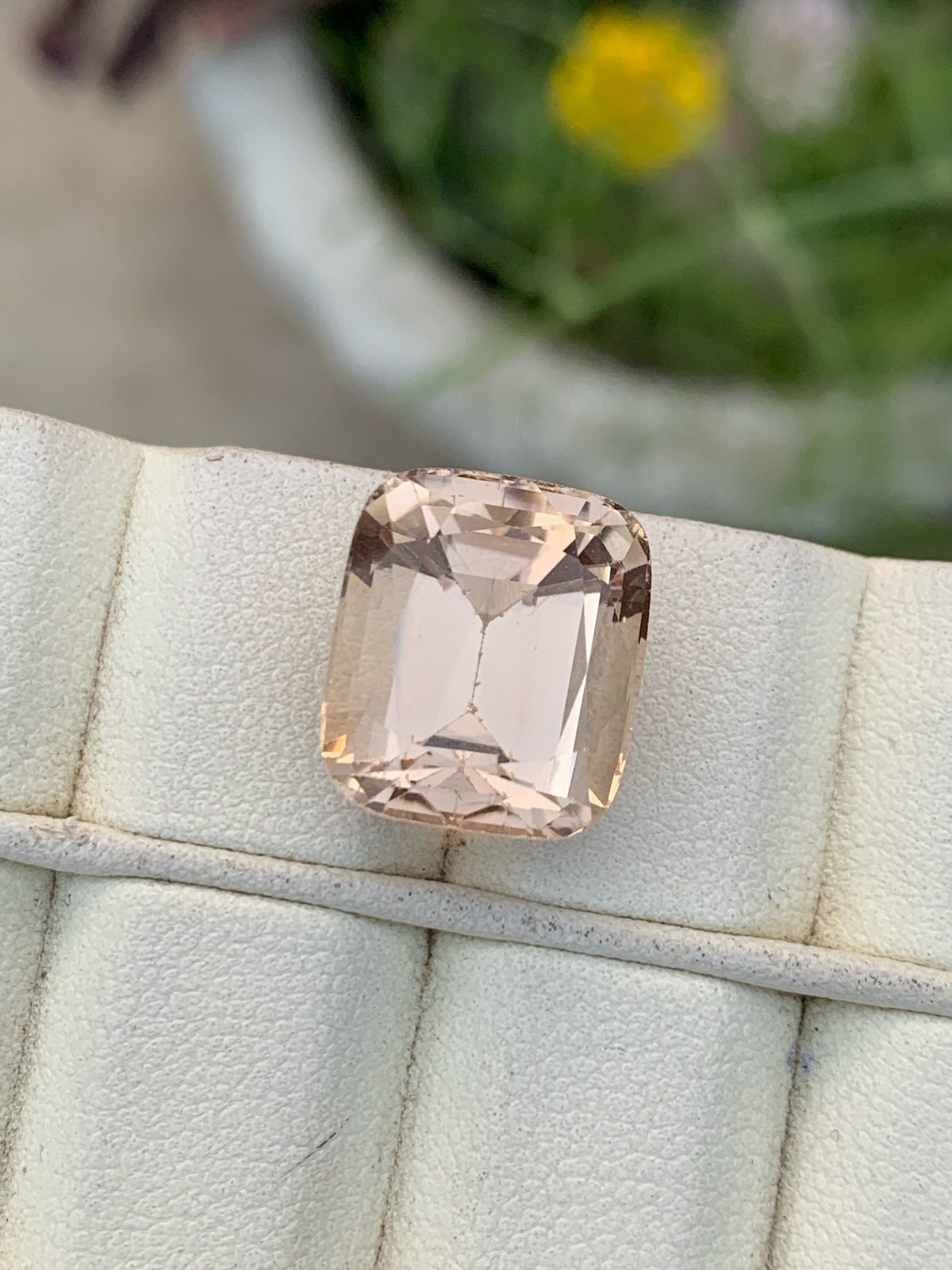 Unheated Imperial Topaz Gemstone: 15.75 CT VVS Orange Cushion Cut