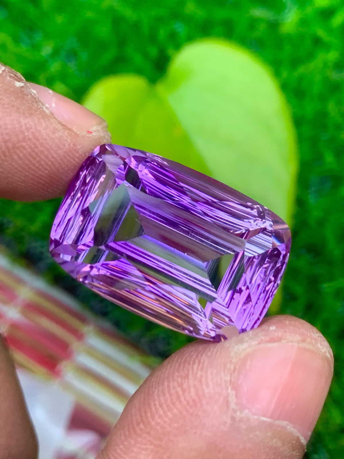 Fancy Cut Amethyst Gemstone: Natural Purple Ring Stone, 31.50 CT