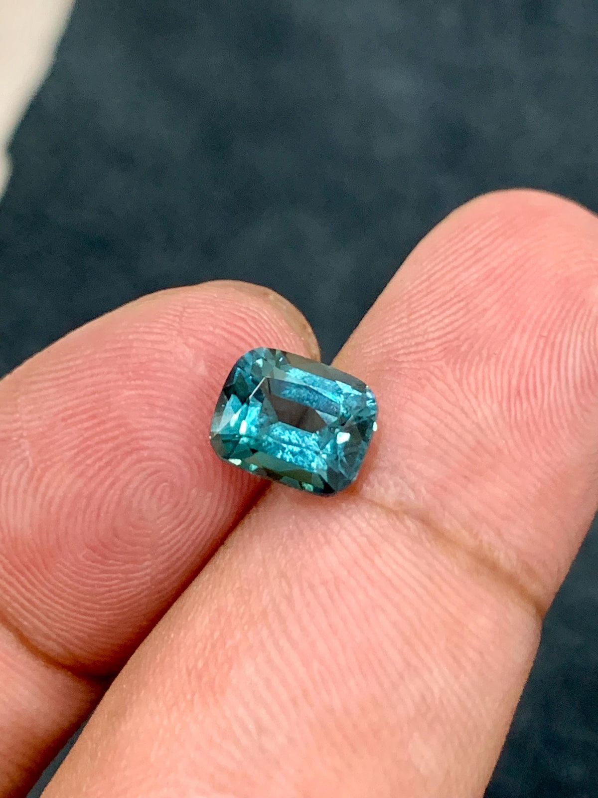 Neon Blue Tourmaline 1.80ct Cushion Cut From Afghanistan