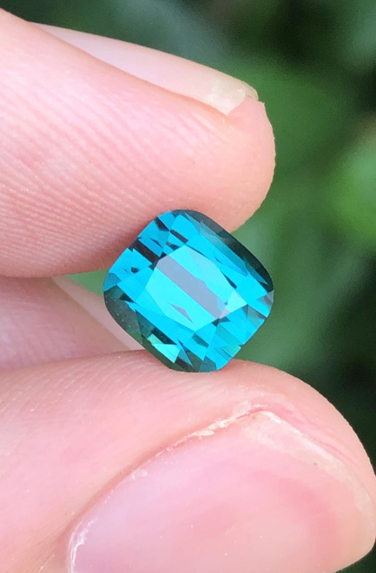 Lagoon Tourmaline 1.85ct Cushion Cut Loose Gemstone from Afghanistan