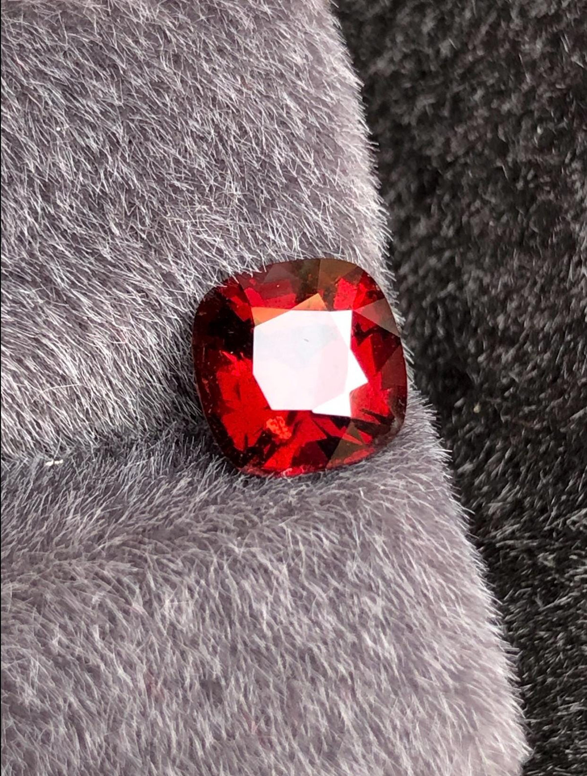 Vivid Red Spinel 2.00 ct Step Cushion Cut - Burma Gemstone Loose Stone