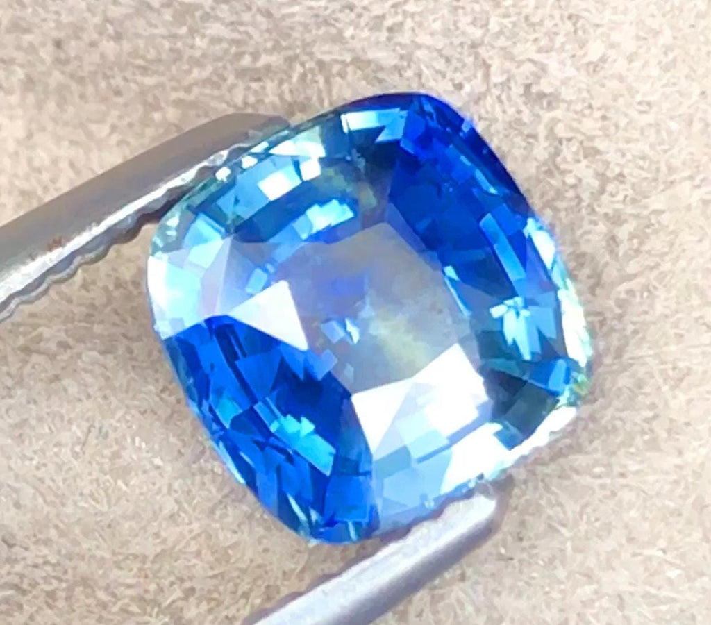 Bicolor Sapphire 1.55 Carat Cushion Cut Loose Gem - Sri Lanka Certified