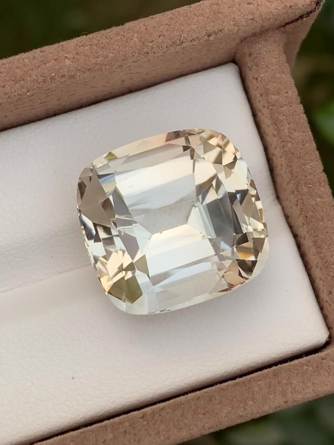 Golden Topaz 33.96ct Cushion Cut – Skardu Pakistan