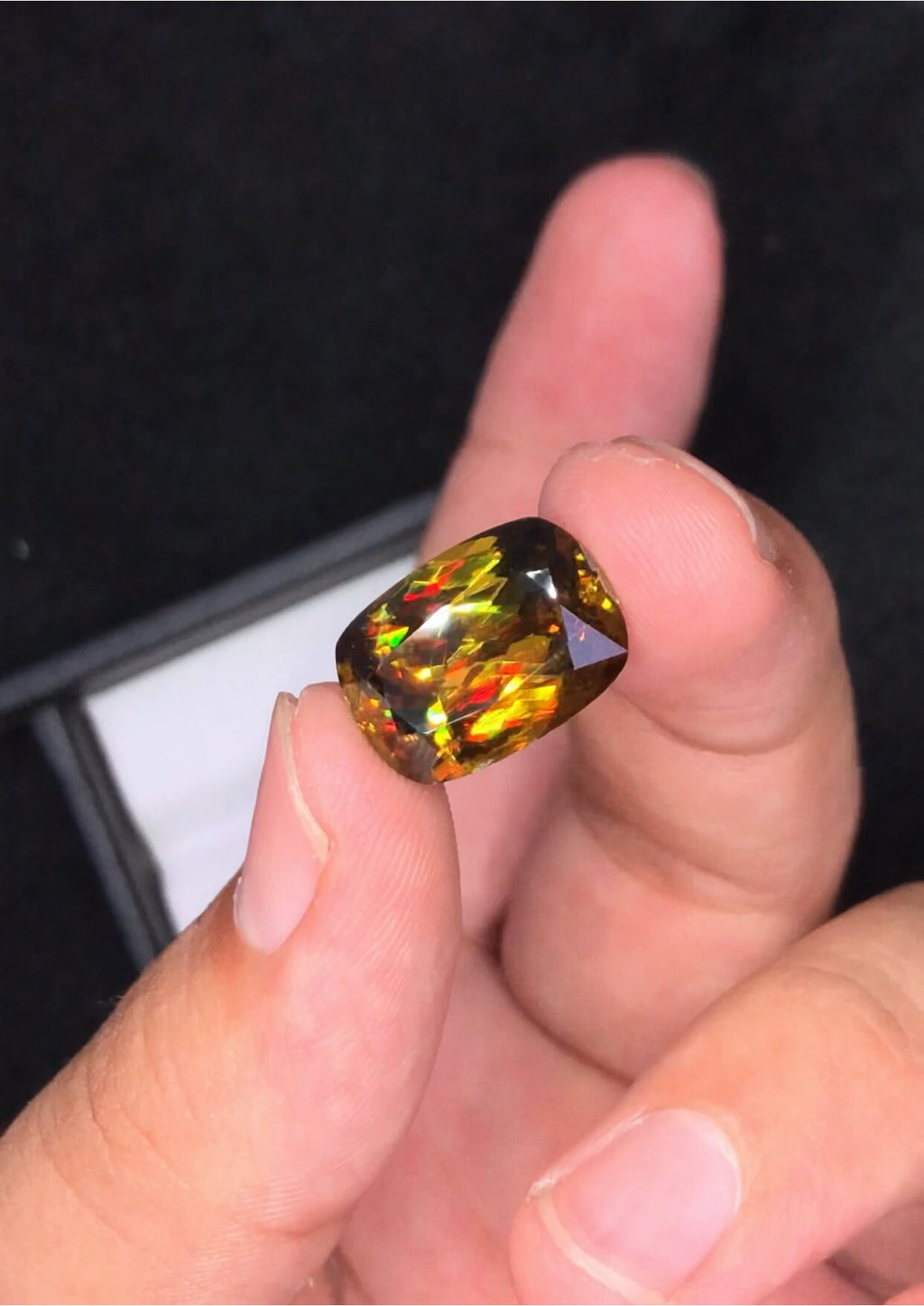 6.25 CT Cushion Cut Sphene Gemstone: Zagi Mine Origin