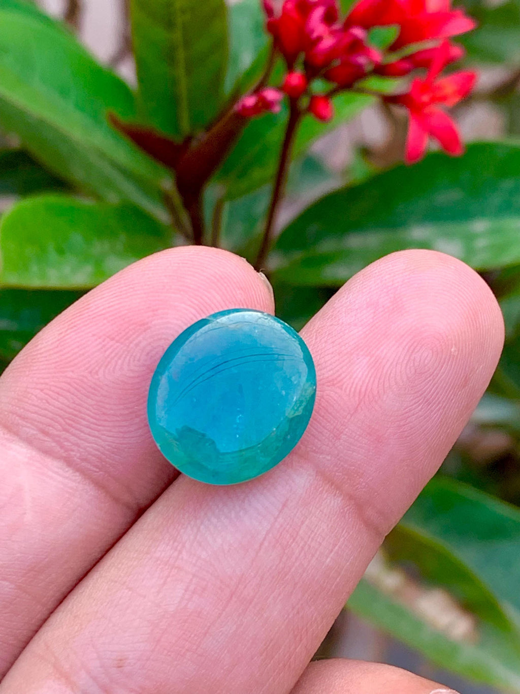 Grandidierite Cabochon: Rare Bluish-Green Gemstone from Madagascar (11.80 CT
