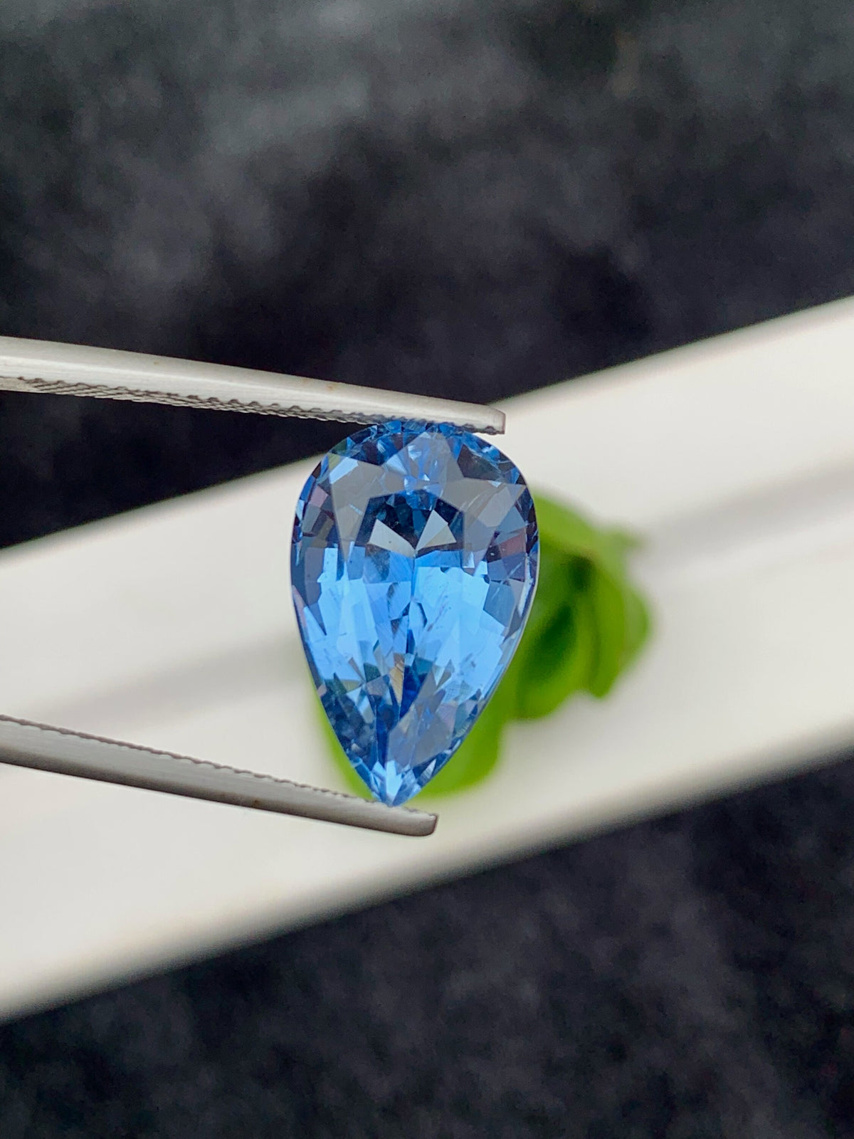 Natural Santa Maria Aquamarine Gemstone: 7.15 CT Pear Cut Stone