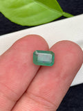 Natural Zambia Emerald Loose Gemstone: Emerald Cut, 1.70 Carats