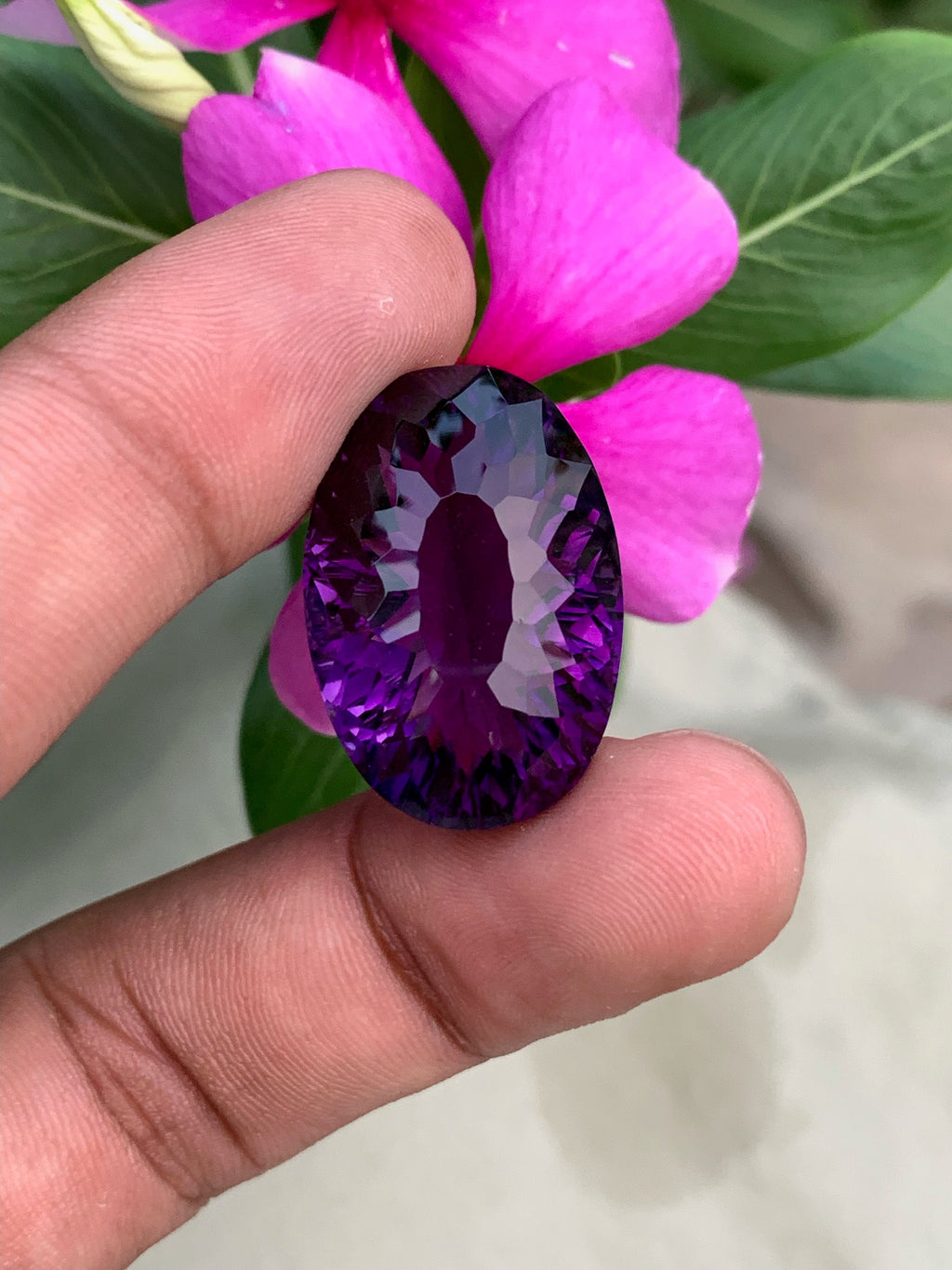 43 Ct Natural Purple Amethyst Oval Loose Gemstone - February Birthstone
