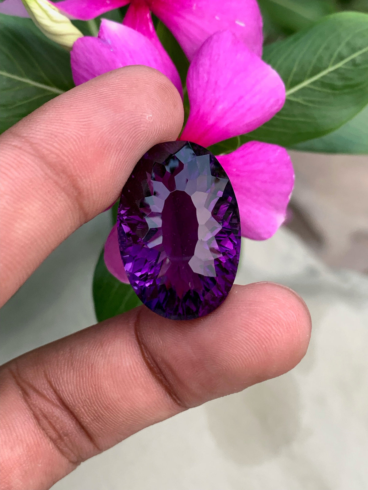 43 Ct Natural Purple Amethyst Oval Loose Gemstone - February Birthstone
