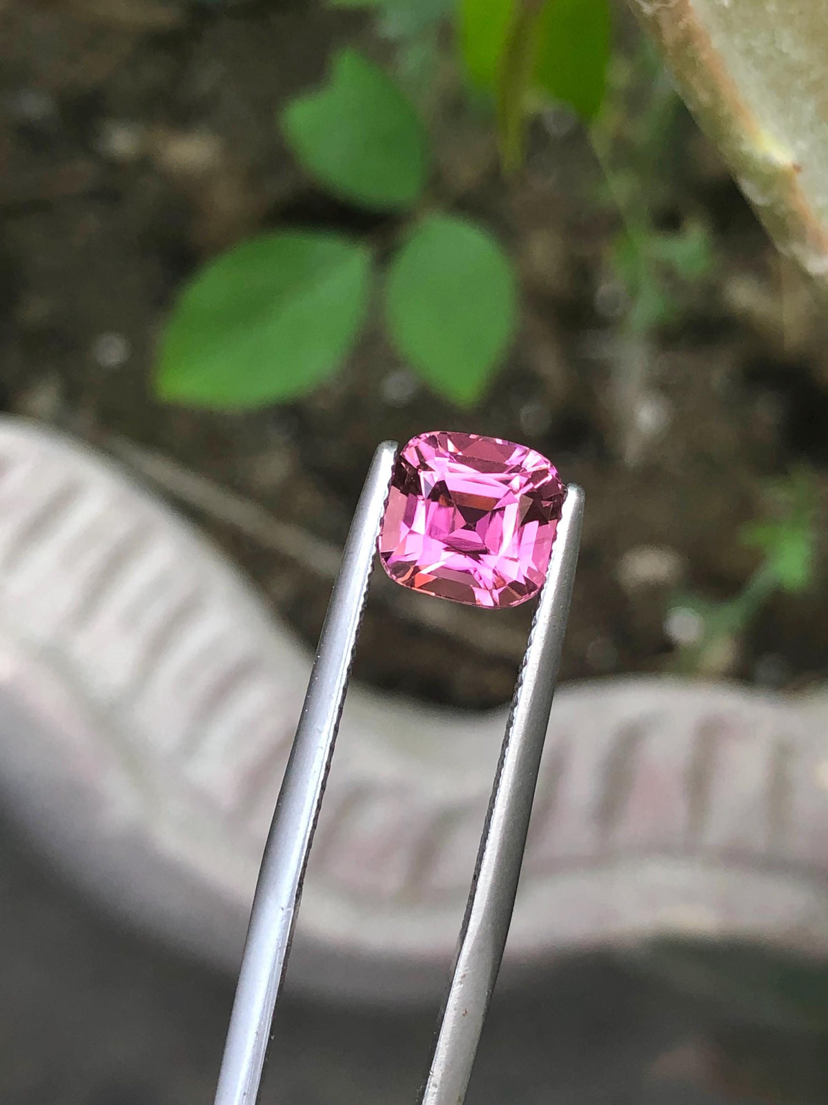 Natural Pink Tourmaline Gemstone: 2.45 CT Cushion Cut Ring Stone