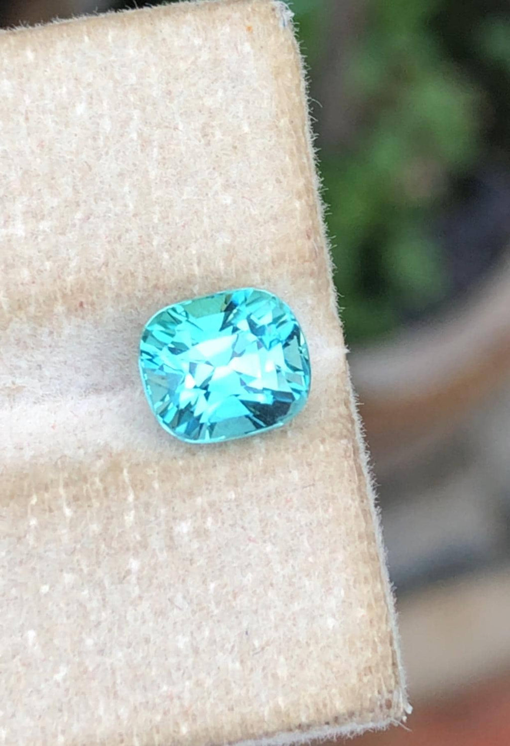 Pure Lagoon Color Tourmaline Cushion Cut – 1.95 Carat from Afghanistan