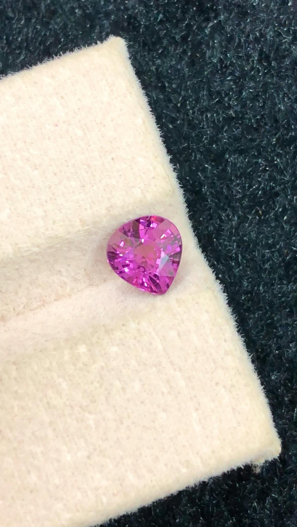 0.90 Carat Pear Cut Purple Pink Sapphire: Loose Gemstone, Ceylon Origin